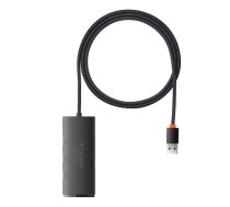 Baseus Lite Series Hub 4in1 USB to 4x USB 3.0, 1m (Black)