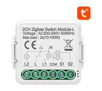 Smart Switch Module ZigBee Avatto N-LZWSM01-2 No Neutral TUYA