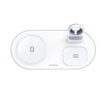 Bezvadu lādētājs Mcdodo CH-7062 3 in 1 15W (mobilais/TWS/Apple watch) (balts) | Wireless Charger (mobile/TWS/Apple (white)