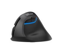 Bezvadu vertikālā pele Delux M618Mini DB BT+2.4G 2400DPI (melna) | Wireless Vertical Mouse (black)