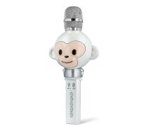 Karaoke mikrofons bērniem Maxlife Animal MX-100 ar Bluetooth skaļruni, balts
