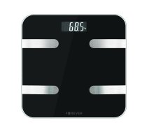 Viedie svari Forever AS-100 ar Bluetooth ķermeņa analīzei, melni - bathroom scales, electronic bathroom scales