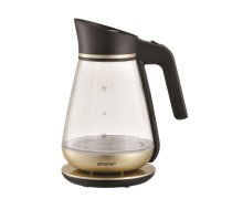 Elektriskā tējkanna Prime3 SEK51, 1,5 L, stikla, zelta - electric kettles, electric kettle, temperature control kettle