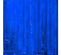 LED gaismas aizkars Telcon 100 LED 3x1m, zils