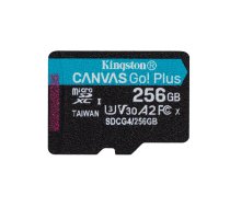 Kingston Canvas Go Plus 256GB MicroSDXC atmiņas karte 200MBps ar adapteri