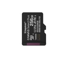 Atmiņas karte Kingston 256GB microSDXC Canvas Select Plus 150MB/s, melns