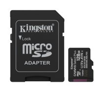 Atmiņas karte microSD 128GB Kingston Canvas Select Plus 150MB/s A1, melna