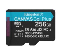MicroSDXC atmiņas karte Kingston Canvas Go Plus 256GB 200MB/s, melna