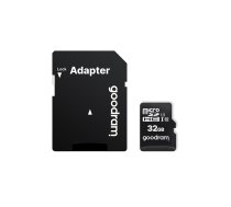 Atmiņas karte 32GB GoodRam MicroSDHC Class 10 UHS-I ar adapteri, melna