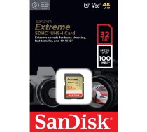SanDisk Extreme SDHC 32 GB atmiņas karte C10 V30 UHS-I U3 - sandisk extreme 32gb, sdhc memory card 32gb
