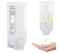 Sienas ziepju un šķidrumu dozators, 350 ml, balts - soap dispenser, wall-mounted dispenser, liquid soap dispenser