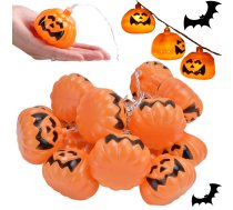 Lampas 10 Led Piekaramie Ķirbji Halloween 200Cm Kvēlojoša Apdare Ķirbju | Lights Hanging Pumpkins Halloween Glowing Decoration Pumpkin