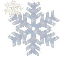 LED loga rotājums Sniegpārsliņa, 40 cm, balts - LED snowflake, window decoration, Christmas decor