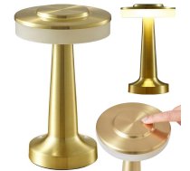 Bezvadu skārienjutīga galda naktslampa, 3 gaismas toņi, zelta - table lamp, night lamp, wireless lamp