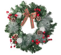 Ziemassvētku vainags durvju apdare sienas | Christmas garland decoration door wall