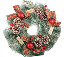 Ziemassvētku dekoratīvais vainags durvīm un sienai, 30 cm - Christmas wreath, door decoration, holiday decor