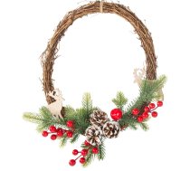 Ziemassvētku vainags durvīm un sienai, 30x25 cm - Christmas wreath, holiday decor, door wreath