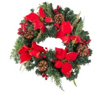 Ziemassvētku dekoratīvais vainags durvīm un sienai, 30 cm - Christmas wreath, decorative wreath, door decoration