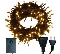 Ziemassvētku eglīšu gaismas iekštelpās balta silta 500 LED apgaismojums 7 programmas | Christmas tree lights