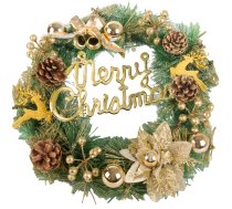 Ziemassvētku dekoratīvais vainags durvīm un sienai, 40 cm - Christmas wreath, decorative wreath, door wreath