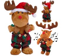 Dejojošs un dziedošs Ziemassvētku ziemeļbriedis, plīša rotaļlieta, 32 cm - Christmas reindeer, dancing toy