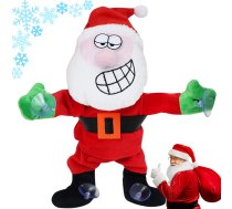 Dejojošs un dziedošs Ziemassvētku vecītis, loga rotājums ar piesūcekņiem, 30 cm - Santa Claus, dancing Santa Claus