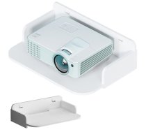 Pie sienas stiprināms plaukts, balts matēts - wall shelf, projector shelf, shelf with cable hole