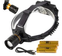 Bailong XHP160 LED galvas lukturis ar powerbank un tālummaiņu, modelis 8076-3