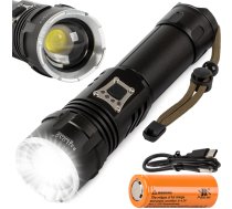 Bailong P717 taktiskais militārais lukturis ar CREE XHP160 LED, Power Bank - tactical flashlight, military flashlight