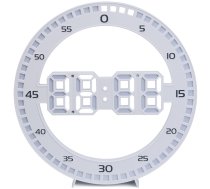 Elektroniskais LED pulkstenis ar modinātāju un termometru, balts - led clock, wall clock, desk clock