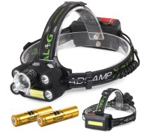 Uzlādējams pieres lukturis Bailong T63 ar 5x LED, COB un CREE XM-L T6