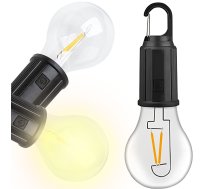 Uzlādējama LED kempinga lampa teltij ar āķi 3 režīmi USB-C