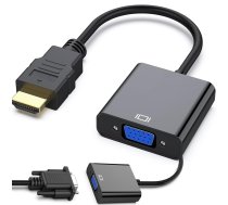 HDMI uz VGA adapteris, melns - vga converter, d-sub adapter, hdmi to vga cable