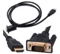 VGA uz HDMI kabelis 1.3m, Full HD, apzeltoti D-Sub savienotāji