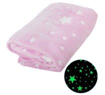 Mīksts tumsā spīdošs pleds gultas pārklājs 150x200 cm, rozā - pillows and blankets, orthopedic pillow