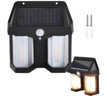 Saules bateriju lampa ar kustības un krēslas sensoru, 3 režīmi, ūdensizturīga, 1200lm - solar lamp, outdoor lighting