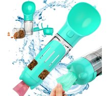 4in1 pārnēsājama ūdens un barības pudele suņiem un kaķiem, 300 ml - dog water bottle, pet food container