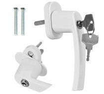 Slēdzams logu rokturis ar atslēgu logiem un balkona durvīm, balts - furniture handles & parts, furniture handles