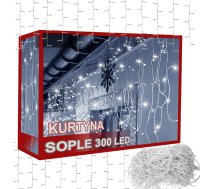 LED gaismas aizkars 300 LED, auksti balts, 10m, savienojams - LED light curtain, Christmas lights, fairy lights
