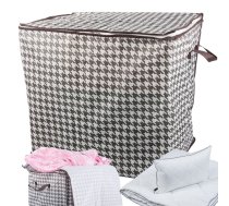 Saliekams auduma organizators drēbēm un gultasveļai 100L, melns/balts - wardrobe organizer, clothes storage box
