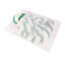 Veļas mazgāšanas maisiņš smalkveļai ar rāvējslēdzēju 30x40cm, balts - washing machine accessories, washing machine mat
