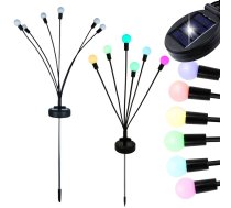 Saules dārza lampas LED bumbiņas, 2 gab. komplekts, 70 cm, RGB - outdoor lighting garden &
