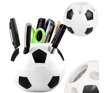 Galda organizators futbola bumbas formā pildspalvām un zīmuļiem, melns - desk and office organizers, desk organizer