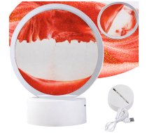 3D smilšu lampa ar plūstošām smiltīm LED RGB USB - night light for bedroom, decorative night lamp, 3D moon lamp