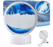3D smilšu lampa ar kustīgām smiltīm un LED RGB galda dekorācija - night light for bedroom, decorative night lamp