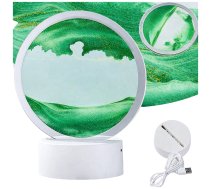 3D Kustīgo smilšu LED galda lampa USB, RGB - night light for bedroom, decorative night lamp, 3D moon lamp