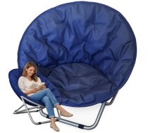 Saliekams tūrisma krēsls Moon Chair dārzam un pludmalei, tumši zils
