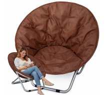Saliekams kempinga krēsls dārzam un pludmalei Moon Chair, brūns