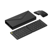 Bezvadu Saliekama Klaviatūra Tastatūras Delux KF10 + Ergonomiska Datorpele MF10PR | Set Wireless Foldable Keyboard + Ergonomic Mouse