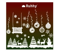 Ruhhy Ziemassvētku Jaungada Logu Rotājums Uzlīmes | Christmas Window Stickers